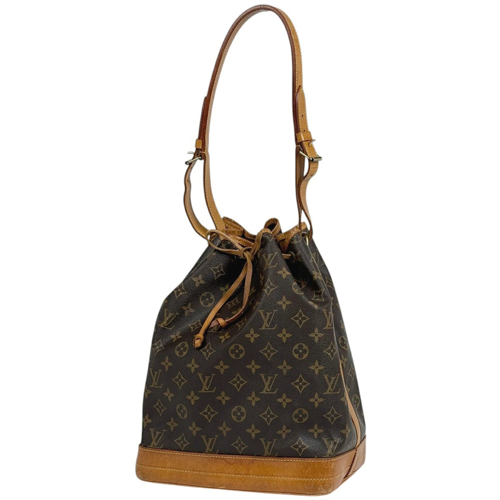 Louis Vuitton Noe Hobo Drawstring Shoulder Bag Monogram Brown